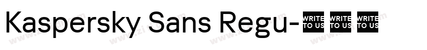 Kaspersky Sans Regu字体转换